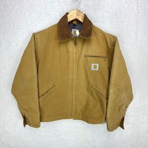 Carhartt Detroit Jacket Blanket Lined Mens 38 Regular Medium J01 BRN Brown